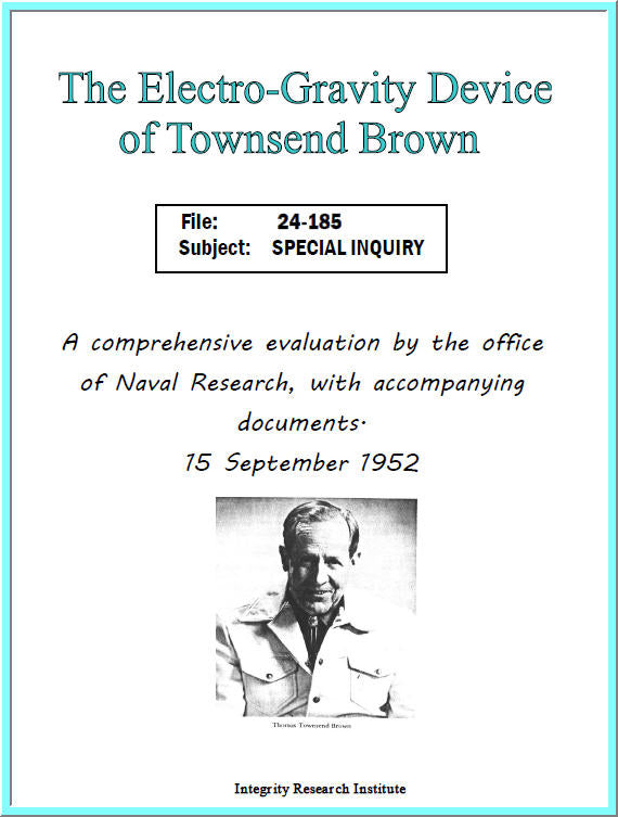 Electrogravity Device of T.T. Brown