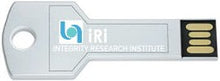 USB drive with 'IRI' branding on a white background
