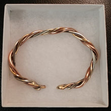 Gold, Silver and Copper Tri-Bracelet